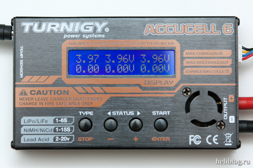 Turnigy Accucell 6 дисплей